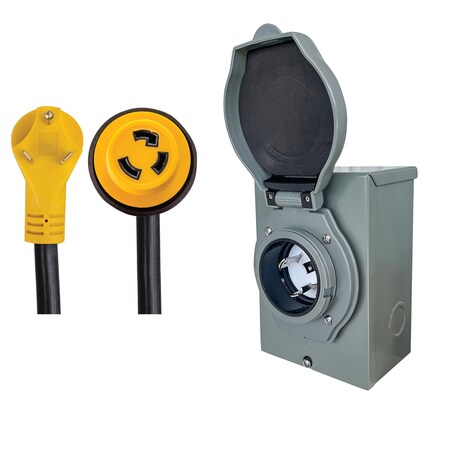 Sportsman Series Generator Power Inlet Box, 30 Amp, with 25 ft. Extension Cord PK30
